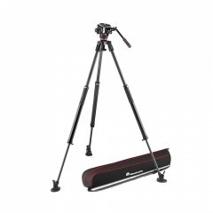  MVK504XSNGFC Видеокомплект Manfrotto голова + штатив FAST с одинарными ногами, карбоновый