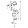 Зажим с головкой KUPO KCP-150 SWIVELING PIPE C CLAMP W/ UNIVERSAL HEAD