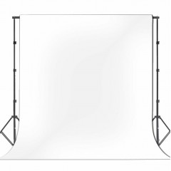 Фон виниловый FST 2,50x5,40 м белый на металлической трубе