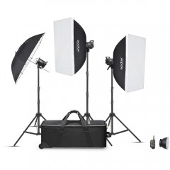 Комплект Godox MS300V-D: 3 моноблока 300 Дж, стойки, софтбоксы