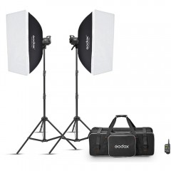 Комплект Godox MS200V-F: 2 моноблока 200 Дж, стойки, софтбоксы