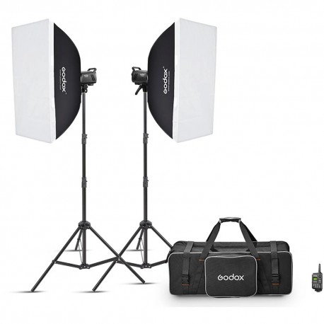 Комплект Godox MS200V-F: 2 моноблока 200 Дж, стойки, софтбоксы — фото 1