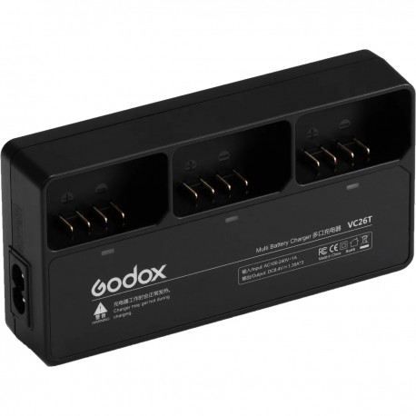 Зарядное устройство Godox VC26T Multi на 3 аккумулятора VB26 — фото 1